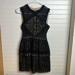 BCBG Maxazria Black Lace Dress Size 0
